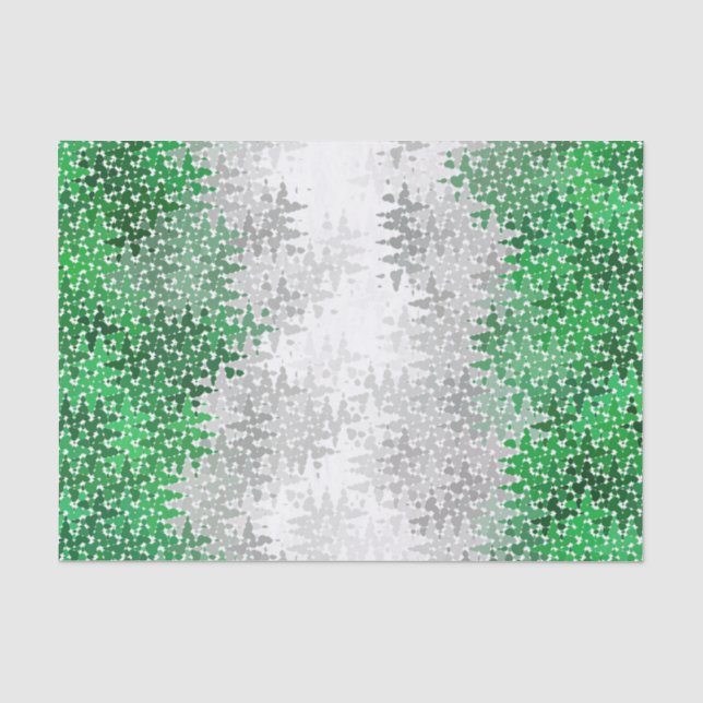 Trippy Squiggg Abstrakt Grayromantic Pride Flag Seidenpapier (Vorderseite)