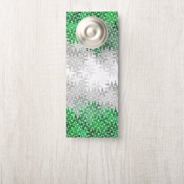 Trippy Squiggg Abstrakt Grayromantic Pride Flag Türanhänger (Auf Knauf)