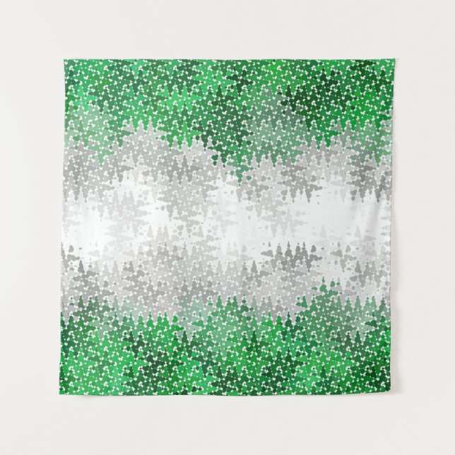 Trippy Squiggg Abstrakt Grayromantic Pride Flag Wandteppich (Vorderseite)