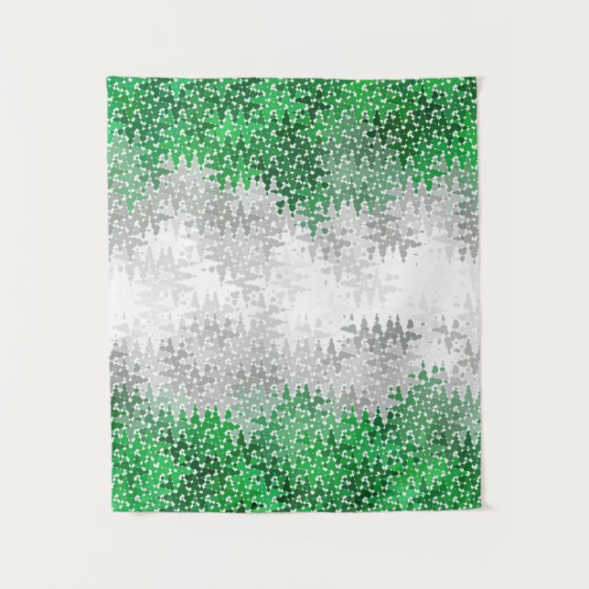 Trippy Squiggg Abstrakt Grayromantic Pride Flag Wandteppich (Vorderseite)