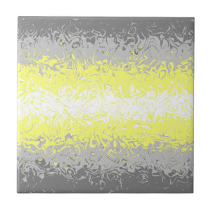 Trippy Squiggly Abstrakte Demigender-Stolzflagge Fliese