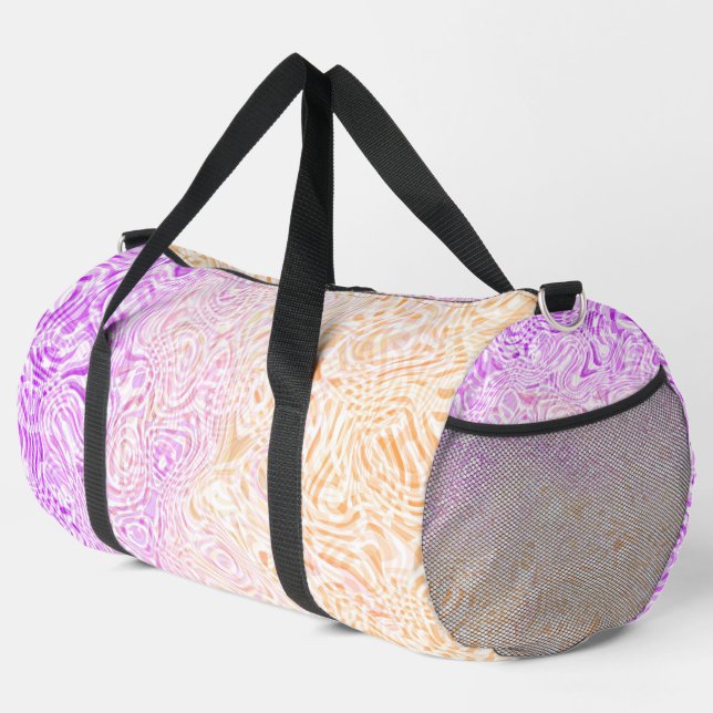 Trippy Squiggly Boho Abstrakt Trixic Prix Flag Duffle Bag (Rechte Ecke)
