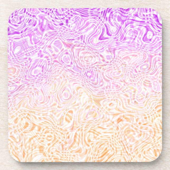 Trippy Squiggly Boho Abstrakt Trixic Prix Flag Getränkeuntersetzer (Vorderseite)