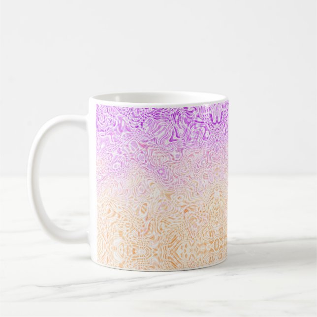 Trippy Squiggly Boho Abstrakt Trixic Prix Flag Kaffeetasse (Links)