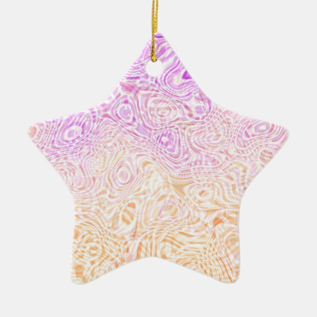 Trippy Squiggly Boho Abstrakt Trixic Prix Flag Keramik Ornament (Vorne)