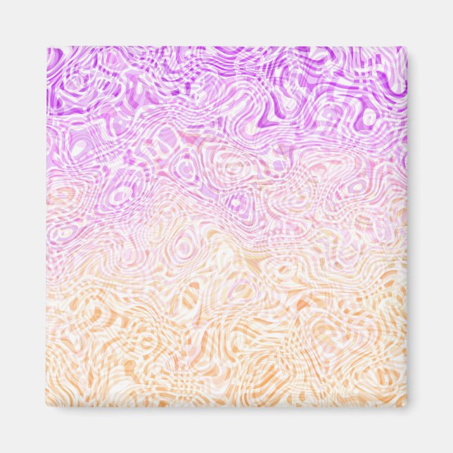 Trippy Squiggly Boho Abstrakt Trixic Prix Flag Magnet (Vorne)