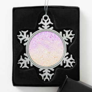 Trippy Squiggly Boho Abstrakt Trixic Prix Flag Schneeflocken Zinn-Ornament