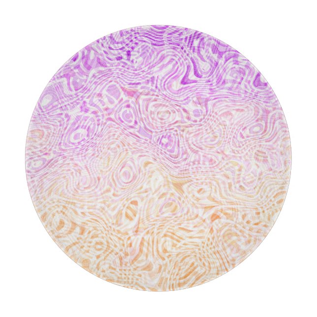 Trippy Squiggly Boho Abstrakt Trixic Prix Flag Schneidebrett (Vorderseite)
