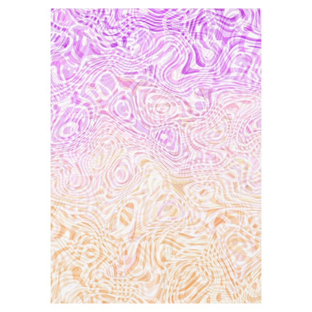 Trippy Squiggly Boho Abstrakt Trixic Prix Flag Tischdecke (Vorderseite)