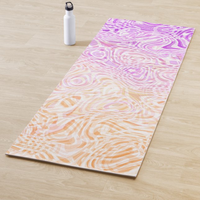 Trippy Squiggly Boho Abstrakt Trixic Prix Flag Yogamatte (Beispiel)
