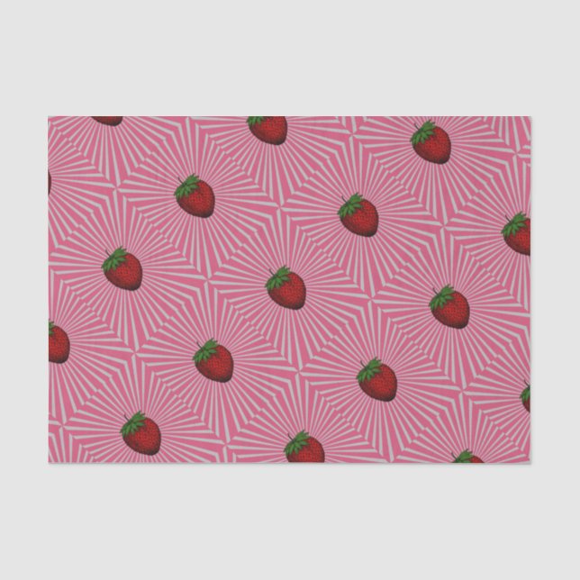 Trippy Strawberry Tissue Paper Seidenpapier (Vorderseite)
