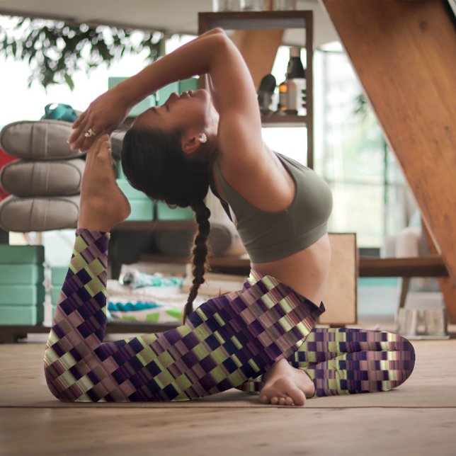 Trippy Stripes Earthy Colors Cool Psychedelic Leggings (Von Creator hochgeladen)