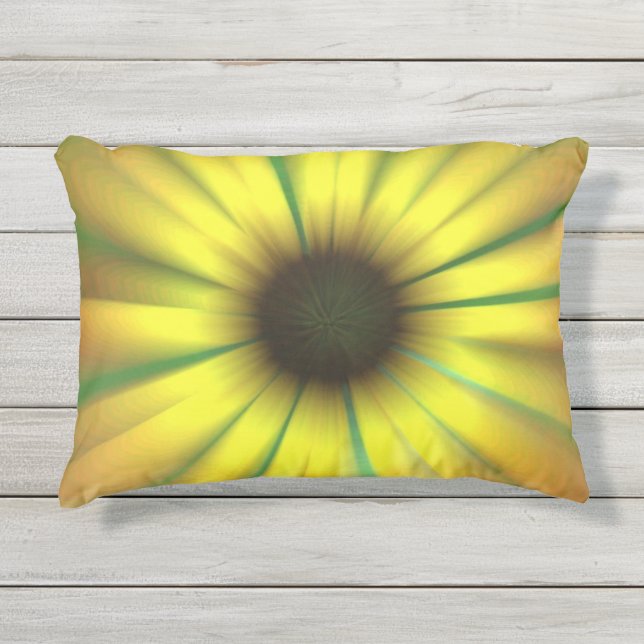 Trippy Sunflower 12 X16 Kissen (Vorderseite)