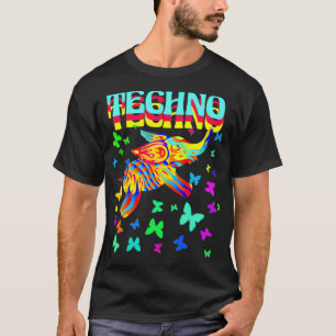 Trippy Techno Elephant DJ Raver Rave Party EDM T-Shirt