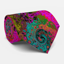 Trippy-Türkis-Abstrakt Retro-Liquid-Swirl