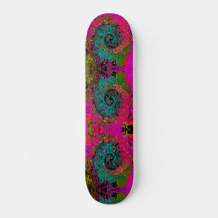 Trippy-Türkis-Abstrakt Retro-Liquid-Swirl Skateboard