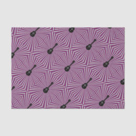 Trippy Ukulele Print Tissue Paper Lila Seidenpapier