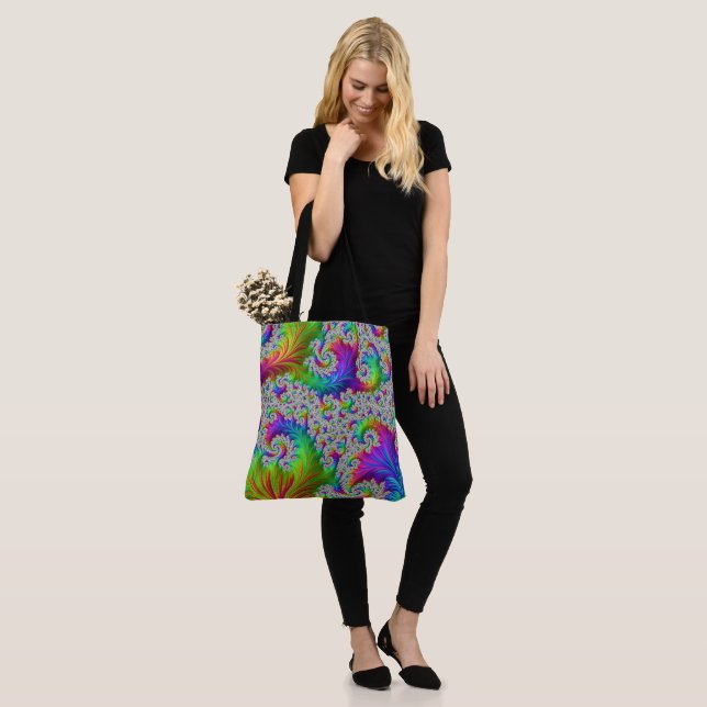 Trippy Vibranff Bold Trippy Rainbow Spiral Fraktal Tasche (Am Model)