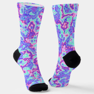 Trippy-Vibranful Abstrakter, maximalistischer Marm Socken