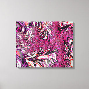 Trippy Vibrante psychedelische funkige Fraktal-Kun Leinwanddruck
