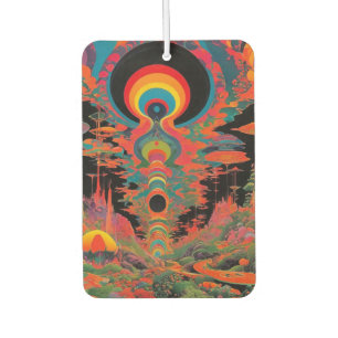 Trippy Vintage 1960er psychedelische Retro-Kunst Autolufterfrischer