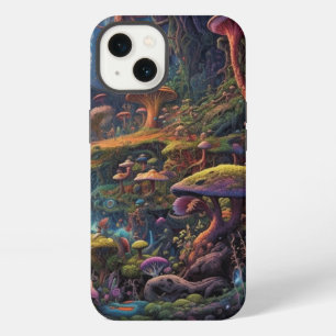 Trippy-Wald mit seltsamem Wesen iPhone Hülle