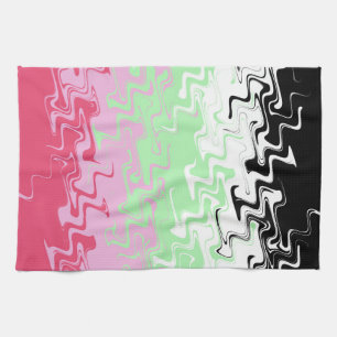 Trippy Wavy Abstract Recipromantische Pride-Flagge Geschirrtuch