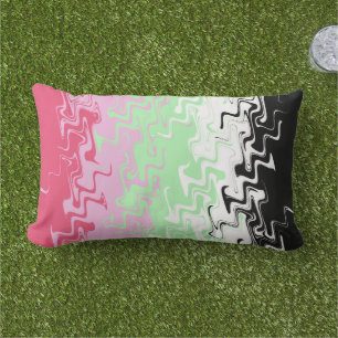 Trippy Wavy Abstract Reziprozromantische Pride-Fla Kissen Für Draußen