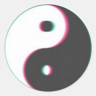 Trippy-Yang-Aufkleber Runder Aufkleber