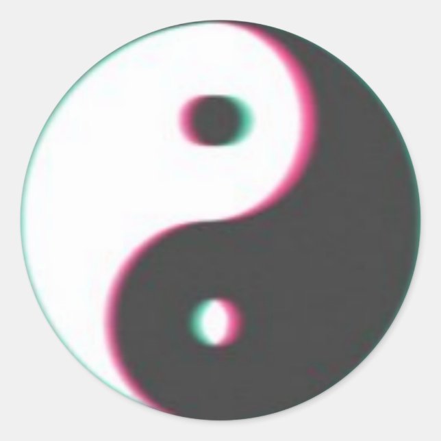 Trippy-Yang-Aufkleber Runder Aufkleber (Vorderseite)