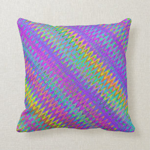 Trippy Zigzag Diagonal Kissen