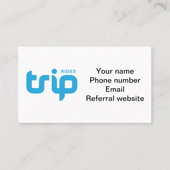 TripRides Visitenkarte (Vorderseite)