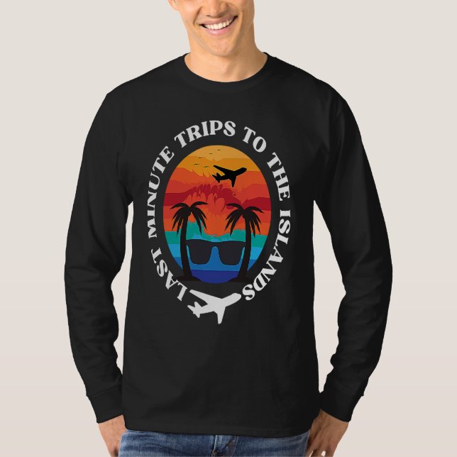 Trips to the Islands Palm Tree Sunglasses Caribbea T-Shirt (Vorderseite)