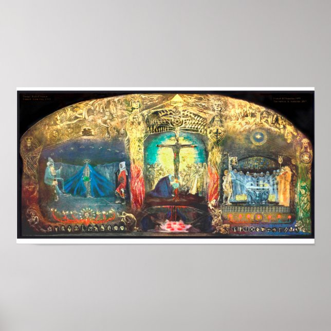Triptych Grail von Anna May - Rudolf Steiner Poster (Vorne)