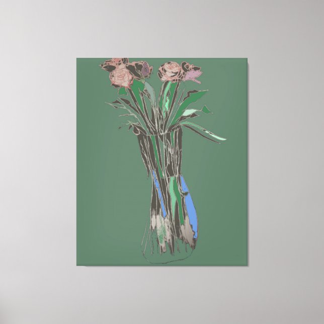 Triptych Wall Art ImperfectBlumen noch immer Blühe Leinwanddruck (Vorderseite)