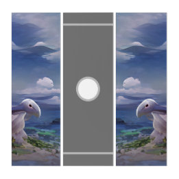 Triptychon Art, Sea Parrot on a Cliff, Wall Art Se