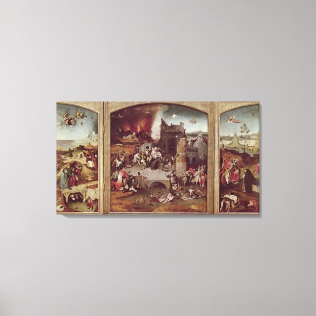 Triptychon der Temptation von St. Anthony Leinwanddruck (Vorderseite)