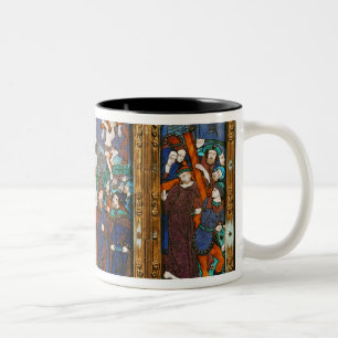 Triptychon, welches die Kreuzigung, Limousin Zweifarbige Tasse