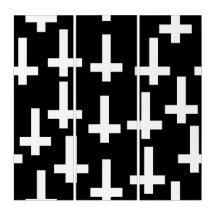 croix indécente noire blanche