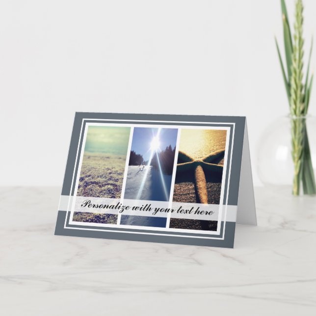 Triptyque personnalisé 3 photo collage modèle de N (Devant)