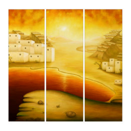 Triptyque "Salut" - Moyen-Orient, Orient Sunset Peinture