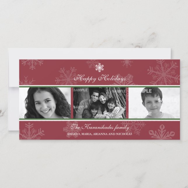Triptyque Scarlet Snowflake Carte photo (Devant)