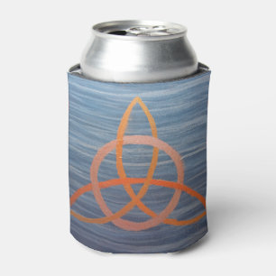 Triquetra Abstrakt Blue Gold Celtic Trinity Knot Dosenkühler