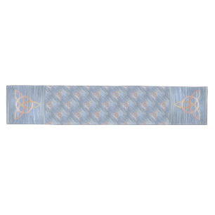 Triquetra Abstrakt Blue Gold Celtic Trinity Knot Mittelgroßer Tischläufer