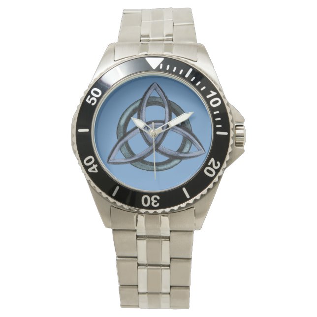 Triquetra (blau) armbanduhr (Vorderseite)