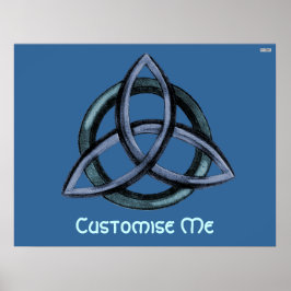 Triquetra (blau) poster