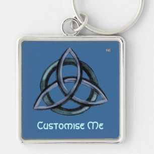 Triquetra (blau) schlüsselanhänger