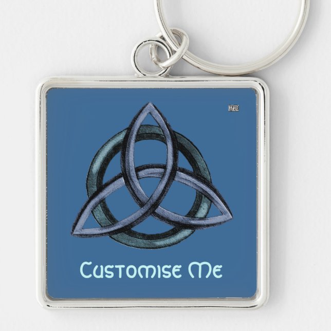 Triquetra (blau) schlüsselanhänger (Vorne)