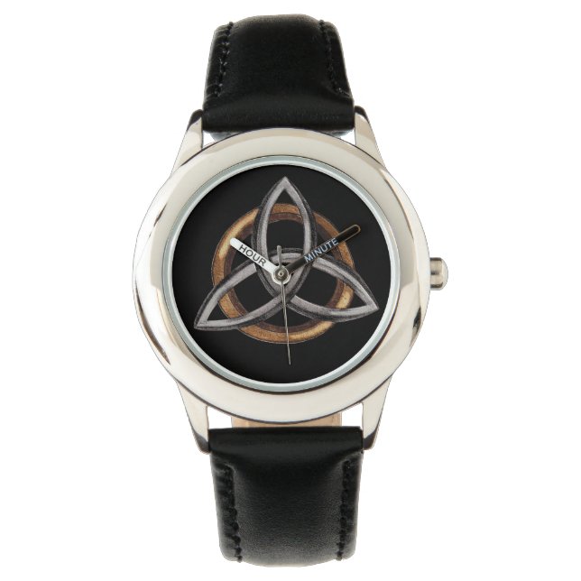 Triquetra (braun/silber) armbanduhr (Vorderseite)