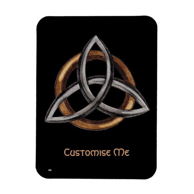 Triquetra (braun/silber) magnet (Vertikal)